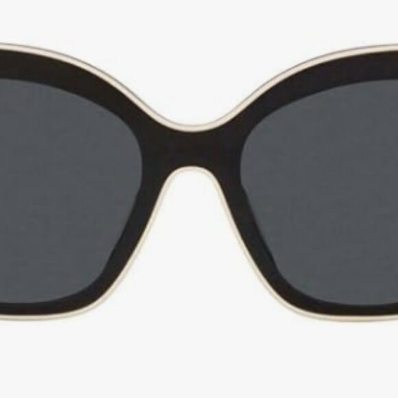 Tory Burch Sunglasses TY 7184 U 192987 Black With Ivory Piping - Picture 6 of 15